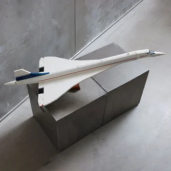10318 Concorde Airbus MOC Строительные Блоки для Взрослых Технические 105 СМ Модель Самолета Кирпич Развивающие Игрушки для Рождественских Подарков