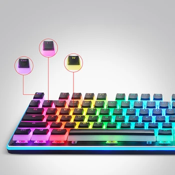 104 Клавиши PBT Pudding Keycaps Двухцветный Инжекционный OEM-Профиль DIY Gaming Mechanical Keyboard Keycap Для Gateron Cherry MX Switch