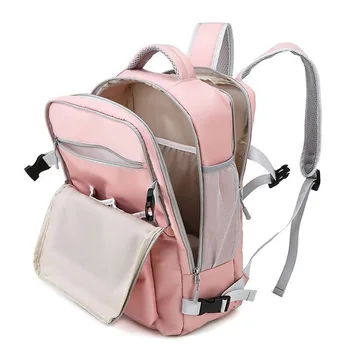 17-дюймовая спортивная сумка USB Сухой Мокрый Рюкзак Женские Рюкзаки для девочек Женская нейлоновая сумка через плечо Студенческая школьная сумка для ноутбука Школьная сумка