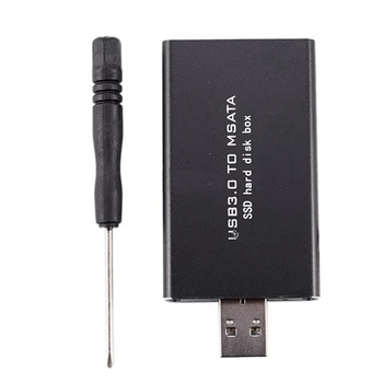 2X MSATA-USB Корпус твердотельного накопителя USB 3.0 -MSATA Корпус USB3.0 - MSATA Адаптер для жесткого диска M2 SSD Внешний жесткий диск Коробка Жесткий диск Чехол