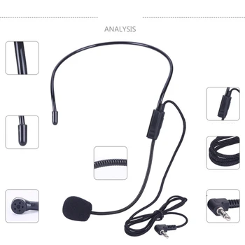 3,5 мм проводной микрофон на голове, гарнитура, мини-микрофон для обучения речи на собраниях для смартфонов и ноутбуков