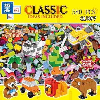 500 шт Классические детали Наборы для творчества MOC Designer DIY строительные блоки brick ideas набор для творчества education 1000 модель