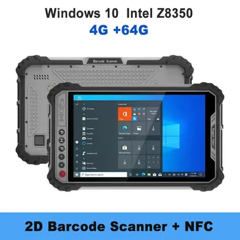 8-дюймовый прочный планшет Windows Pro OS 4G RAM 64G ROM NFC WIFI GPS 4G LTE Сканер штрих-кода IP67 Промышленный водонепроницаемый ПК T9W