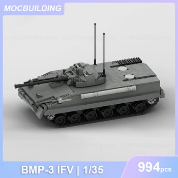 BMP-3 Танк БМП 1/35 Масштабная модель MOC Строительные блоки DIY Сборка Кирпичей Военные Развивающие Транспортные игрушки Подарки 994ШТ