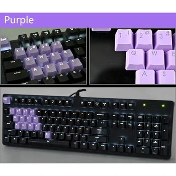 E9LB 14 клавиш PBT с подсветкой, колпачки для ключей, двойной впрыск, игровая зона, набор колпачков для ключей, OEM для механической клавиатуры, сделай сам
