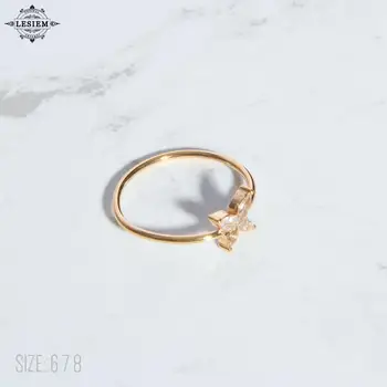 LESIEM Лучший подарок Позолоченный размер 6 7 8 Парфюм женское кольцо на палец Кольцо с циркониевой бабочкой Ювелирные изделия на шею Оптом