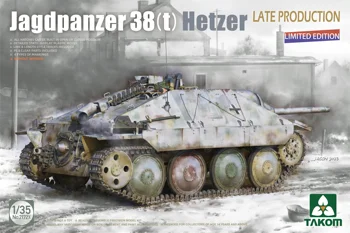 Takom 2172X 1/35 Jadgpanzer 38 (t) Hetzer позднего производства без внутренней отделки (комплект пластиковых моделей)