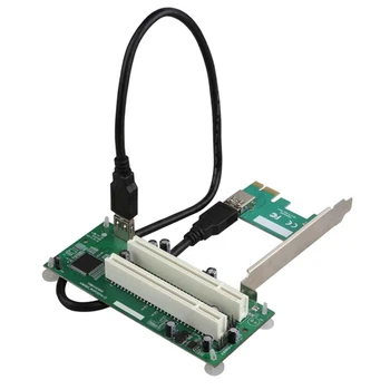 USB-кабель Настольный PCI-Express PCI-E-Карта Адаптера PCI Pcie-Карта Расширения с двумя слотами Pci USB 3.0 Конвертер дополнительных Карт