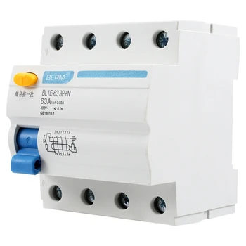 Автоматический выключатель остаточного тока BL1E-63 3P + N 63A RCCB 400V 30MA С защитой от утечки Электроэнергии Мини-автоматический выключатель