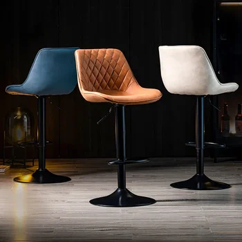 барные стулья со спинкой для макияжа стойка администратора спальня ретро уличные скандинавские стулья для кафе-бара водонепроницаемая корейская мебель sgabelli