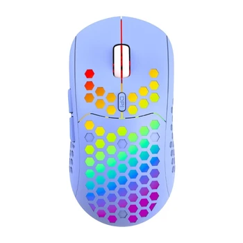 Беспроводная мышь с регулируемой частотой 2,4 ГГц RGB с подсветкой 3200 точек на дюйм, 6 кнопок, проста в использовании