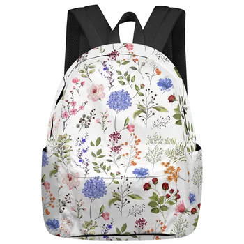 Винтажный рюкзак с травяным узором, школьные сумки для подростков, студенческая сумка для ноутбука, женский повседневный рюкзак для путешествий