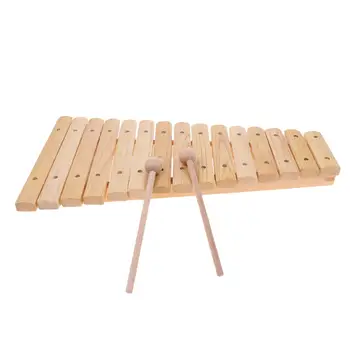 Деревянный ксилофон Tooyful с 15 нотами и 2 молотками для детей, развивающие игрушки для детей раннего возраста