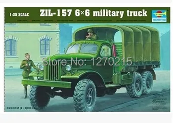Комплект пластиковых моделей военного грузовика Trumpeter 01001 1/35 ЗИЛ-157 6X6