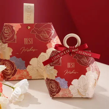 Красочная Креативная упаковка Подарочная коробка с лентой-бантом, свадебные пакеты для конфет, сувениры для детского душа, украшение для вечеринки по случаю Дня рождения, Счастливого события