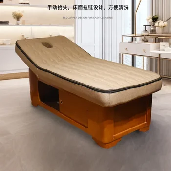 Латексная косметическая кровать специальная массажная кровать кровать для физиотерапии E многофункциональная СПА-кровать подъемная электрическая из массива дерева