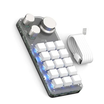 Мини-клавиатура с 15 клавишами и 3 Ручками для настраиваемого редактирования игрового видео