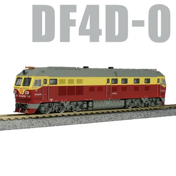 Модель поезда DF4D-0 в масштабе 1/160 пассажирского типа Dongfeng 4D Тепловоз, игрушечный железнодорожный вагон