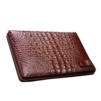 Модный портфель из натуральной кожи, высококачественный роскошный деловой кошелек на запястье, мужская сумка-клипса, сумка для нескольких карточек подмышками.
