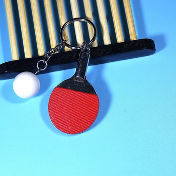 Мужской брелок для ключей от машины Спортивный мяч для настольного тенниса Бадминтон Мяч для боулинга Брелок для ключей Брелок для ключей Сувенир Подарок