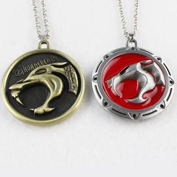 Мультяшное ожерелье Thundercats, металлические цепочки-чокеры с подвесками, ожерелье в стиле аниме-панк, ювелирный ошейник для мужчин