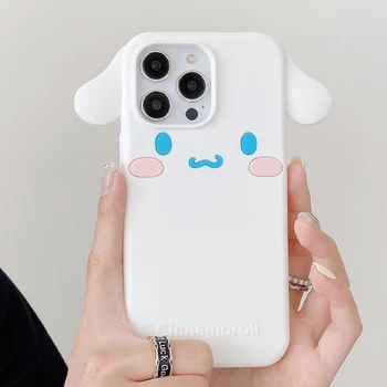 Мультяшный чехол для телефона Kawaii Sanrio Cinnamoroll для Iphone 13 14 Pro Max, модный, устойчивый к падению, полный комплект