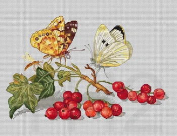 Наборы для вышивания Butterfly 35-26, наборы для вышивания крестиком, хлопчатобумажный батист DIY homefun embroidery Shop11