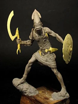 Новая подставка для древнего воина в разобранном виде 1/24 с фигуркой из смолы с мечом, комплект неокрашенной модели