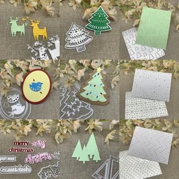 Новая рождественская серия штампов для резки металла, трафаретов для тиснения бумажных карточек в альбомах для скрапбукинга своими руками