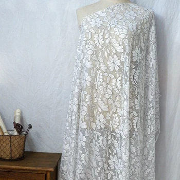 Односторонняя двухцветная кружевная ткань для ресниц, высококачественная одежда, материал юбки, кружевная отделка, свадебная ткань
