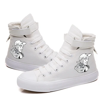 Осенние парусиновые кроссовки Lil Peep в стиле хип-хоп, мужские Белые черные Дышащие женские туфли на шнуровке, Повседневная спортивная уличная обувь