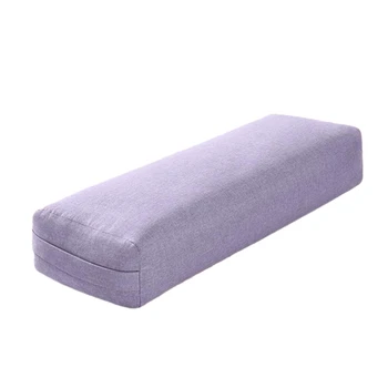 Подушка для йоги из полиэстера, прямоугольный валик для йоги, принадлежности для йоги, фиолетовый
