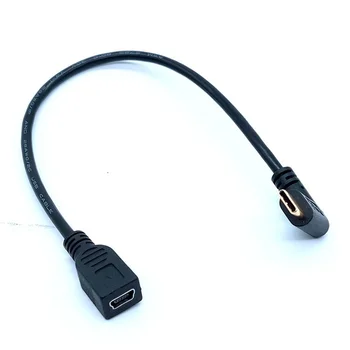 позолоченный прямоугольный кабель для зарядки USB-C, конвертер типа USB 3.1 C в mini /micro USB, разъем mini/ micro USB