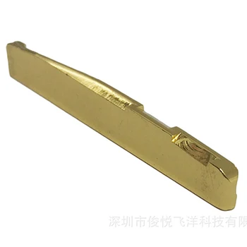 Седло моста акустической гитары XFDZ Brass Gold 72*3*6.9/7.8 мм