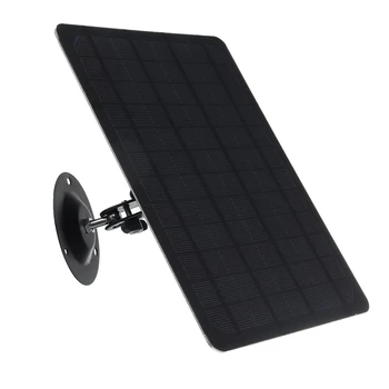 Солнечные панели мощностью 10 Вт 5 В, солнечное зарядное устройство Micro-USB, Водонепроницаемый блок питания, регулируемый на 360 ° Источник питания камеры безопасности