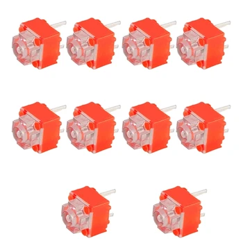 Упаковка из 10 Универсальных Квадратных Микропереключателей Мыши с Отключением Звука, Долговечная Кнопка Прямой Доставки