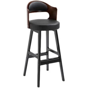 Черный кухонный барный стул, офисные стулья из современного европейского дерева, роскошный дизайнерский шезлонг для барной стойки, домашняя мебель для бара