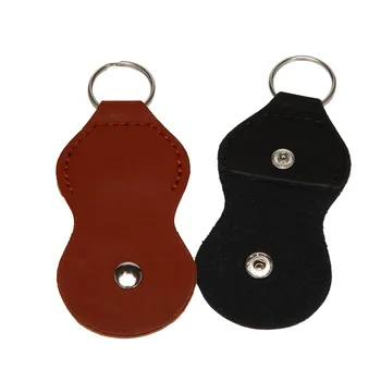 Чехол-держатель Для медиаторов - Кожаный Брелок Для ключей Plectrum Key Fob Cases Bag (2 упаковки - черный, коричневый)