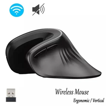 Эргономичная беспроводная мышь USB Вертикальная Оптическая Удобная Игровая Мышь Перезаряжаемая Бесшумная Офисная мышь для ПК Аксессуары для ноутбуков