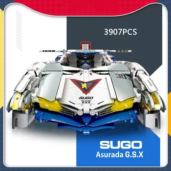Япония Аниме Будущее GPX Cyber Formula Гоночный Автомобиль Строительный Блок Масштаб 1: 8 ASURADA G.S.X F1 Модель Автомобиля Коллекция Кирпичных Игрушек