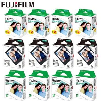 10-100 Листов Фотобумаги Fujifilm Instax Mini Square Film С Белым/Черным Краем Для камеры Instax SQ10 SQ6 SQ20 Share SP-3 Принтер