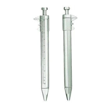 A2UD 2 шт Гелевая ручка штангенциркуль с нониусом 10 см, метрический калибровочный циферблат, противоударный измерительный инструмент, Многофункциональный штангенциркуль