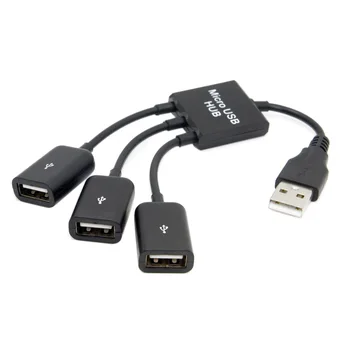 Cablecc USB 2,0-3 Порта Концентратор, Шина Питания, Кабель для Ноутбука, Портативного ПК, Флэш-Диска и Мыши