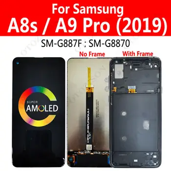 Super AMOLED A8s ЖК-Дисплей Для SAMSUNG Galaxy A9 Pro 2019 ЖК-дисплей С Рамкой SM-G887F G8870 Дисплей Дигитайзер Сенсорный Экран В сборе