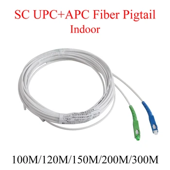 UPC APC SC Волоконно-Оптический Отрезок провода 2-Жильный Оптический Провод Внутренний Однорежимный Симплексный Патч-Корд Кабель 100 М/120 М/150 М /200 М/300 М