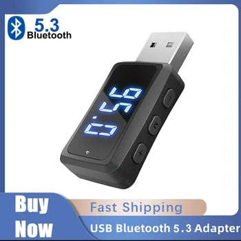 Автомобильный Bluetooth 5.3 FM-Передатчик Приемник Громкой Связи Mini USB Беспроводной Адаптер Автозвука со Светодиодным Дисплеем Для Автомобильного FM-Радио