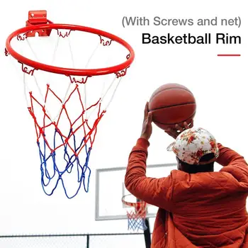 Баскетбольные ворота на бортике 32 см, установленные на стене, подвесная сетка-обруч С настенной баскетбольной игрушкой для всепогодного использования в помещении и на улице