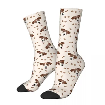Всесезонные носки для собак породы Джек-Рассел-терьер с костями, высококачественные спортивные носки средней длины, Мягкие чулки для мужчин, Женские подарки