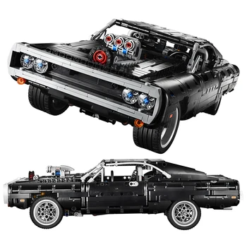 Высокотехнологичный спортивный автомобиль Dodge Charger Гоночная модель, кирпичи, совместимые со строительными блоками MOC-42111, Развивающие игрушки для мальчиков, подарки