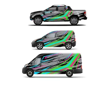 Дизайн оформления гоночного автомобиля в ливрее, только файл векторной и растровой печати, изменяемые цвета.eps .pdf .png .jpg